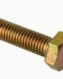 Hexagon head screw M12x40 1.75 DIN 933 8.8 yello zinc